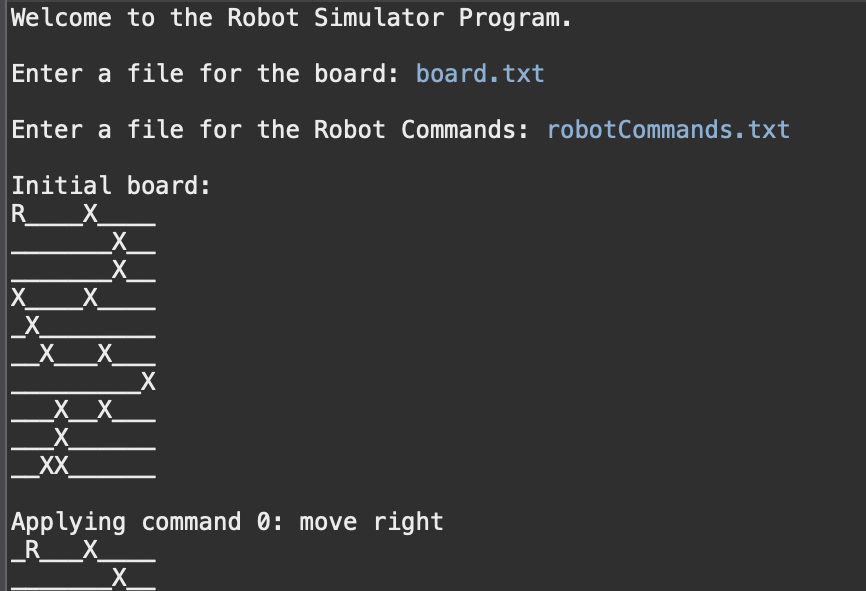 Robot Command Simulator
